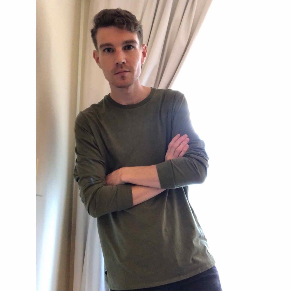 Olive green Richer Poorer long-sleeve tee